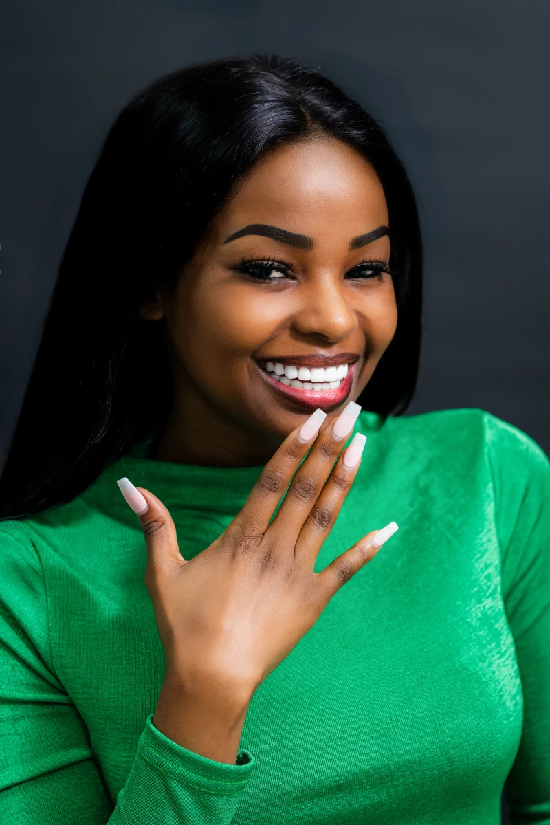 Porcelain crown patient with new smile at Greenfield Dental Hanoi